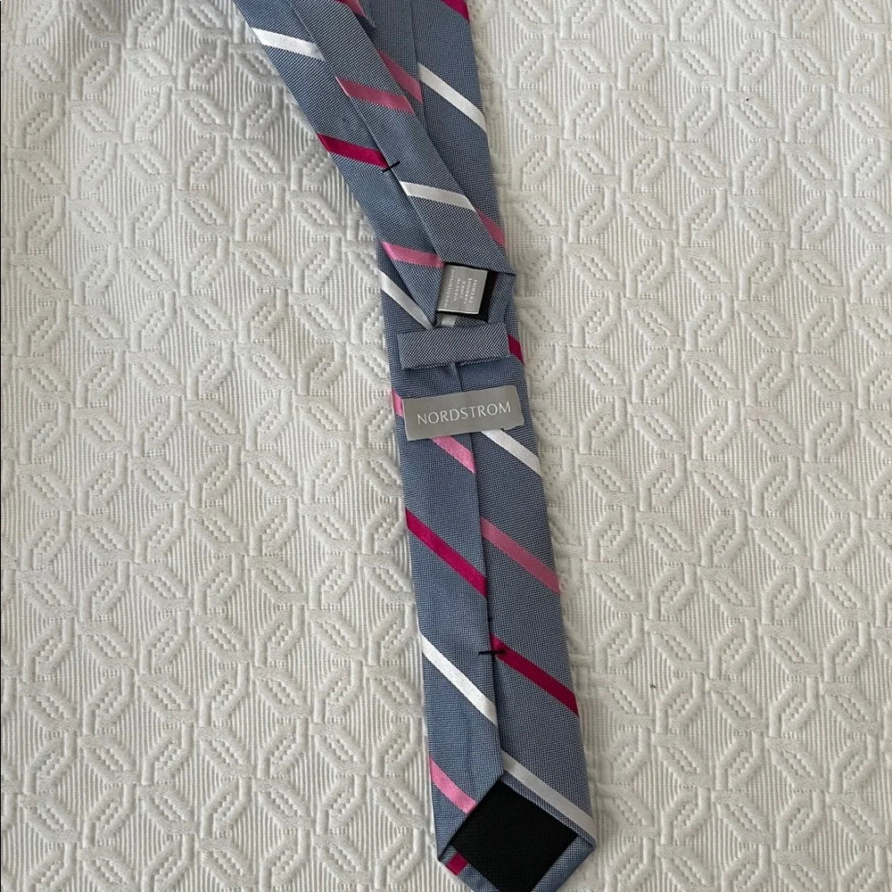 Kids Silk Striped Blue and Pink Tie